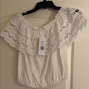 Elegant White Off-Shoulder Top